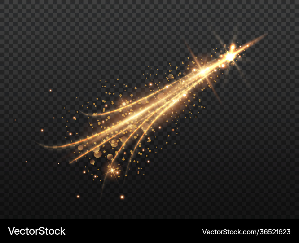 Transparent golden glow light effect copper Transparent golden glow light effect copper vector image