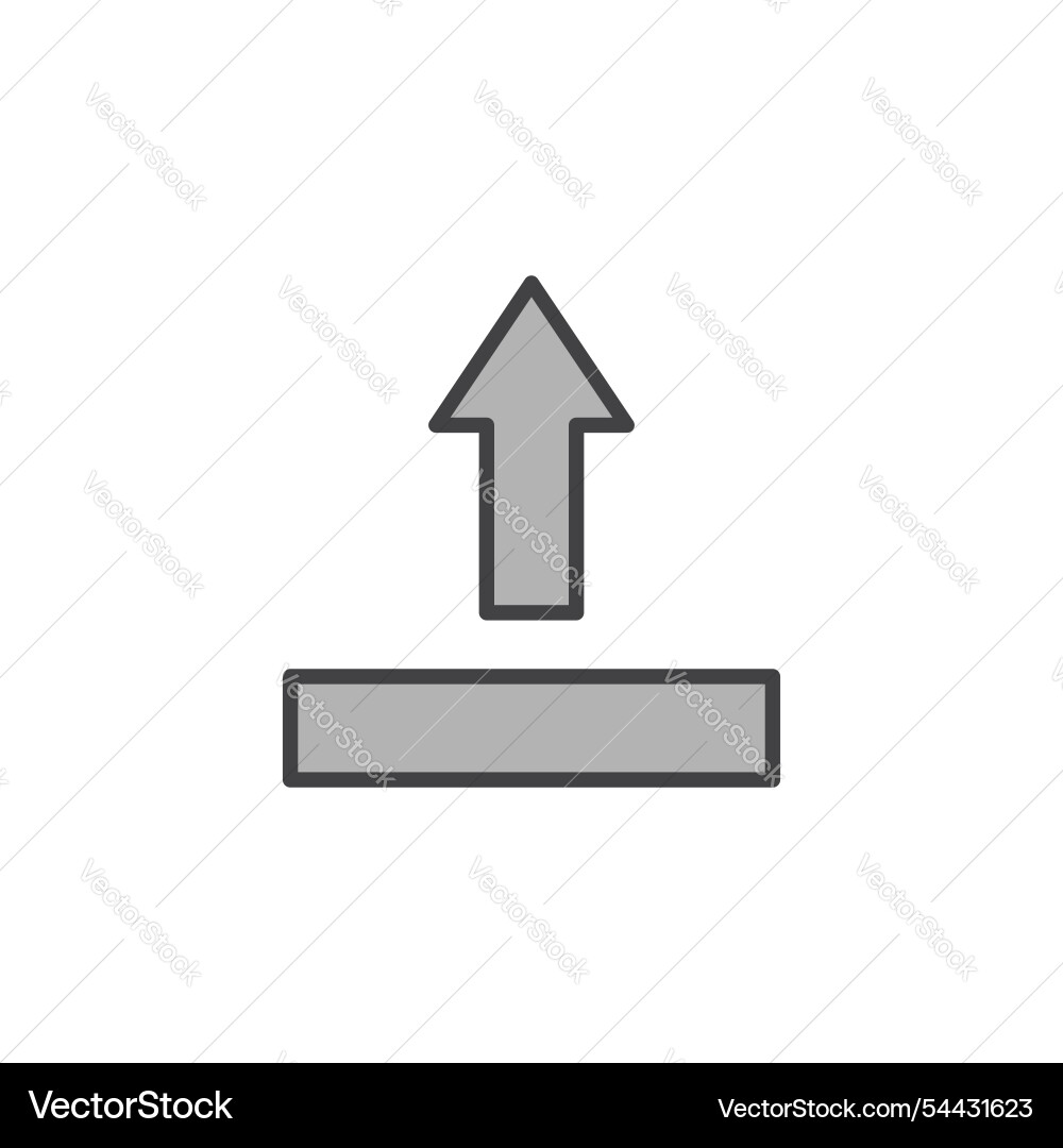 Upload icon in colored version Vector Image