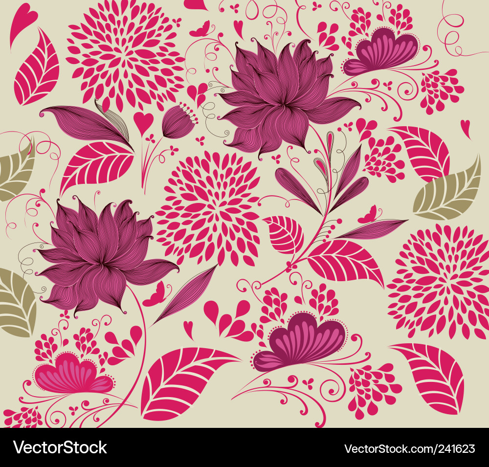 Vintage Floral Pattern vector image