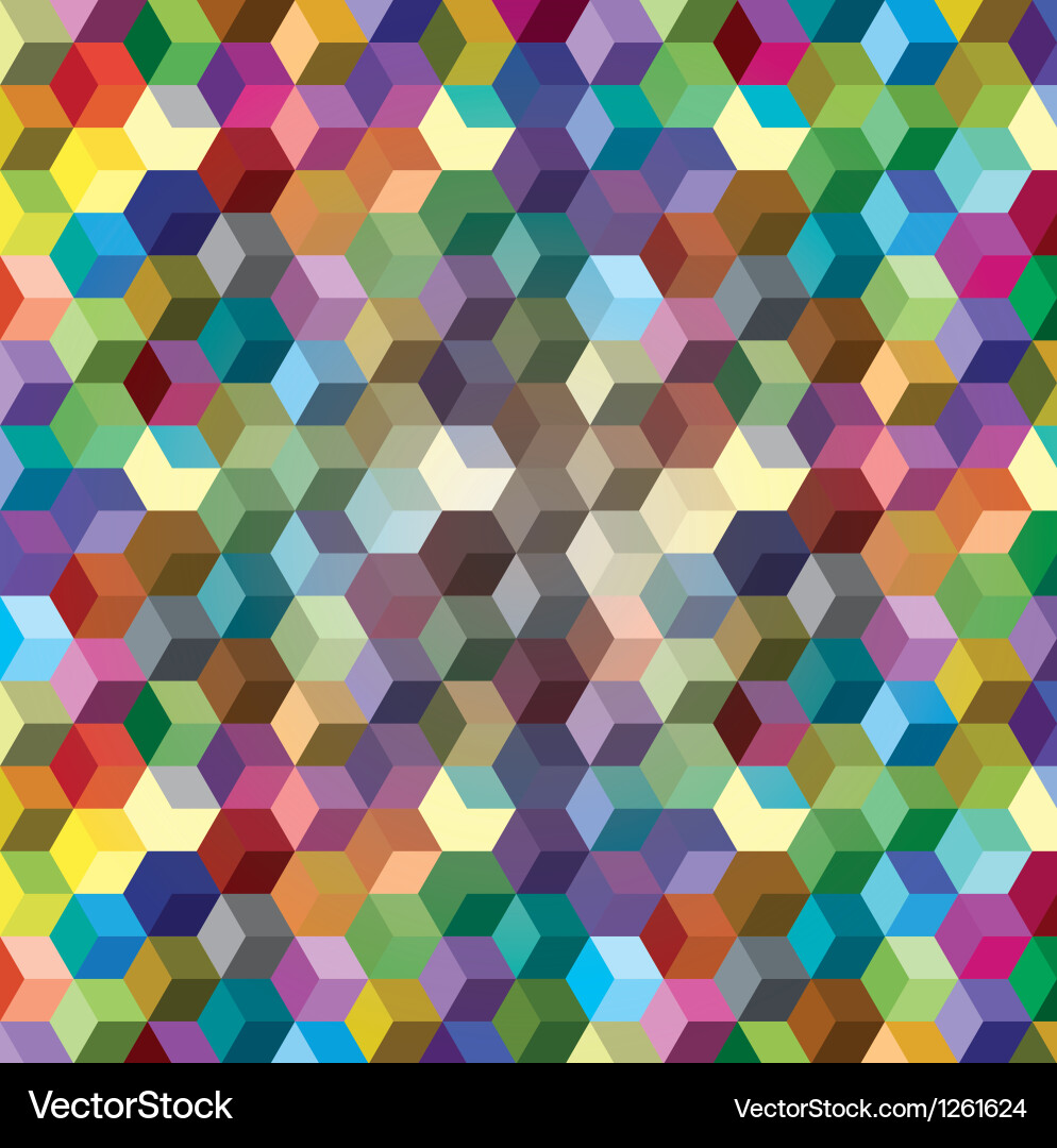 Abstract background from color cubes vector image