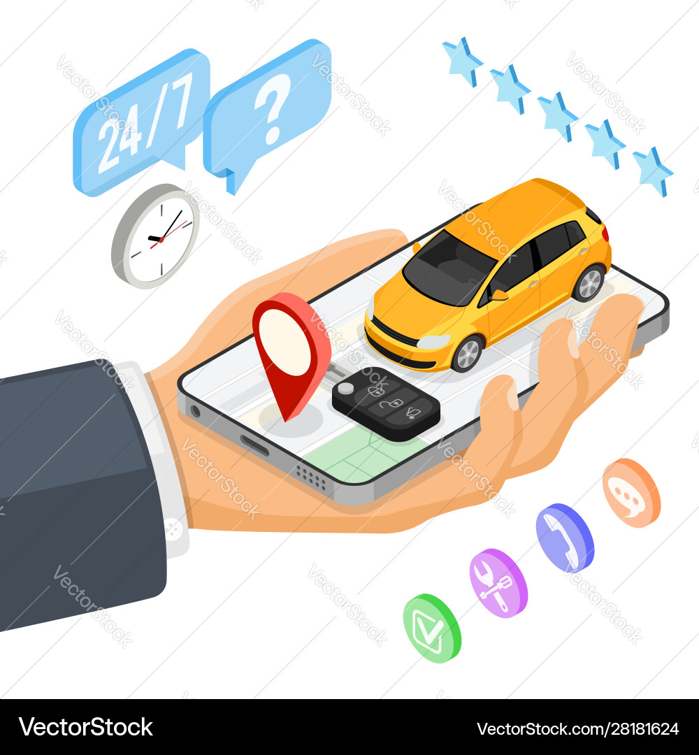 Car sharing service concept Car sharing service concept vector image