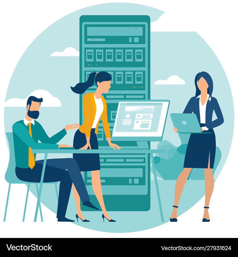 Data Center Network Infrastructure vector image