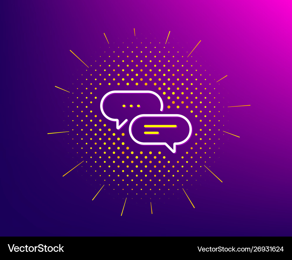Dots message line icon chat comment sign speech Dots message line icon chat comment sign speech Vector Image