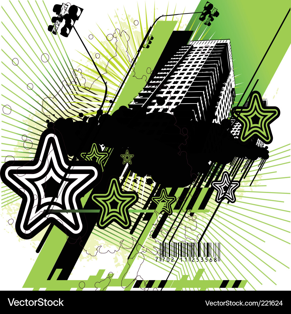 Dynamic Cityscape Pattern vector image