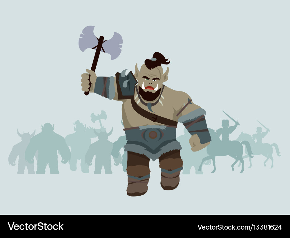 Game object of orc Game object of orc vector image