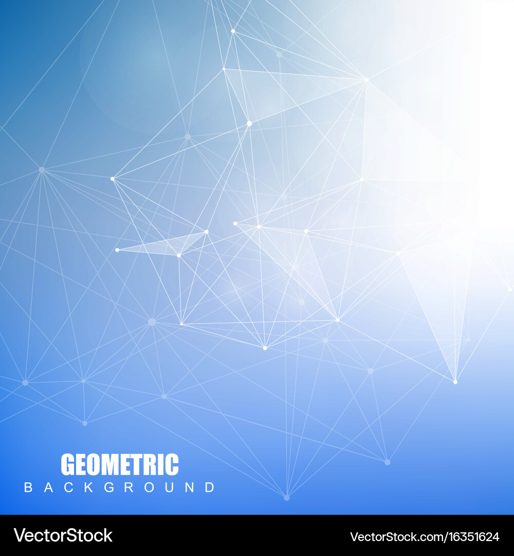 Geometric abstract background with connected line Vector Image