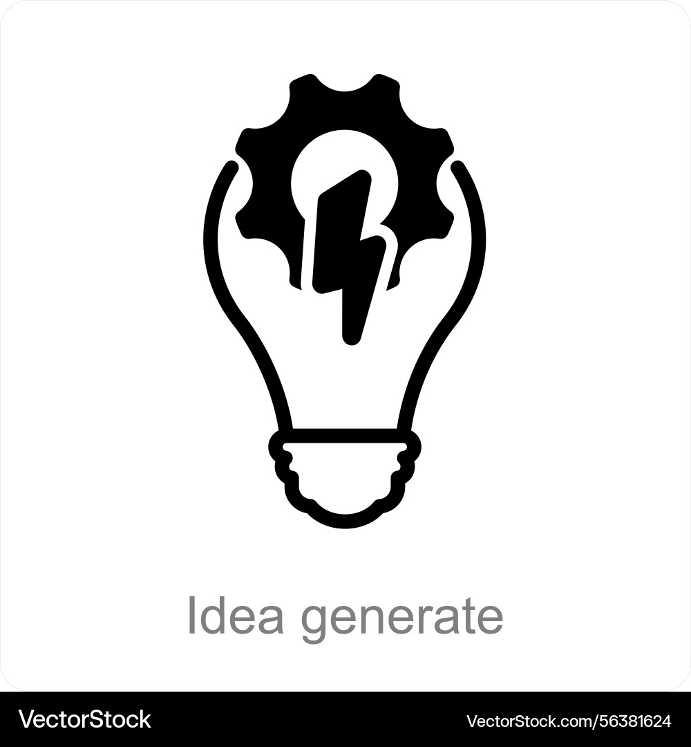 Idea generate icon concept vector image