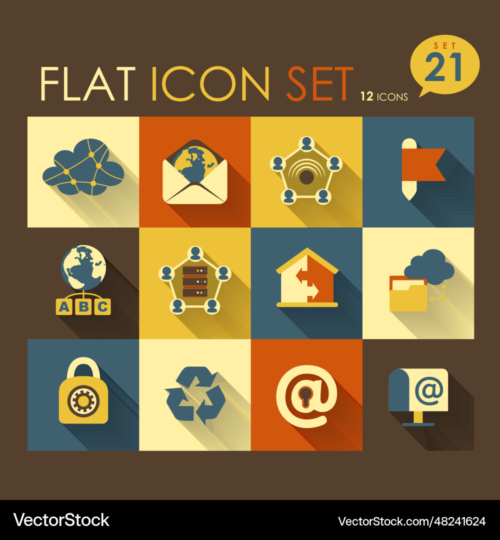 Internet web icon set vector image