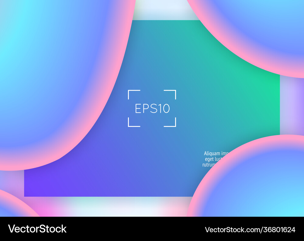 Landing page with liquid dynamic elements Landing page with liquid dynamic elements vector image