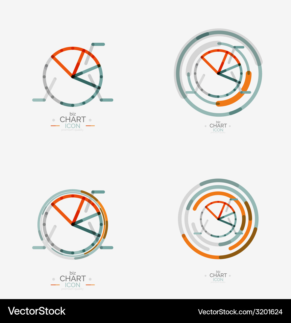Line graph chart icon Vector Image