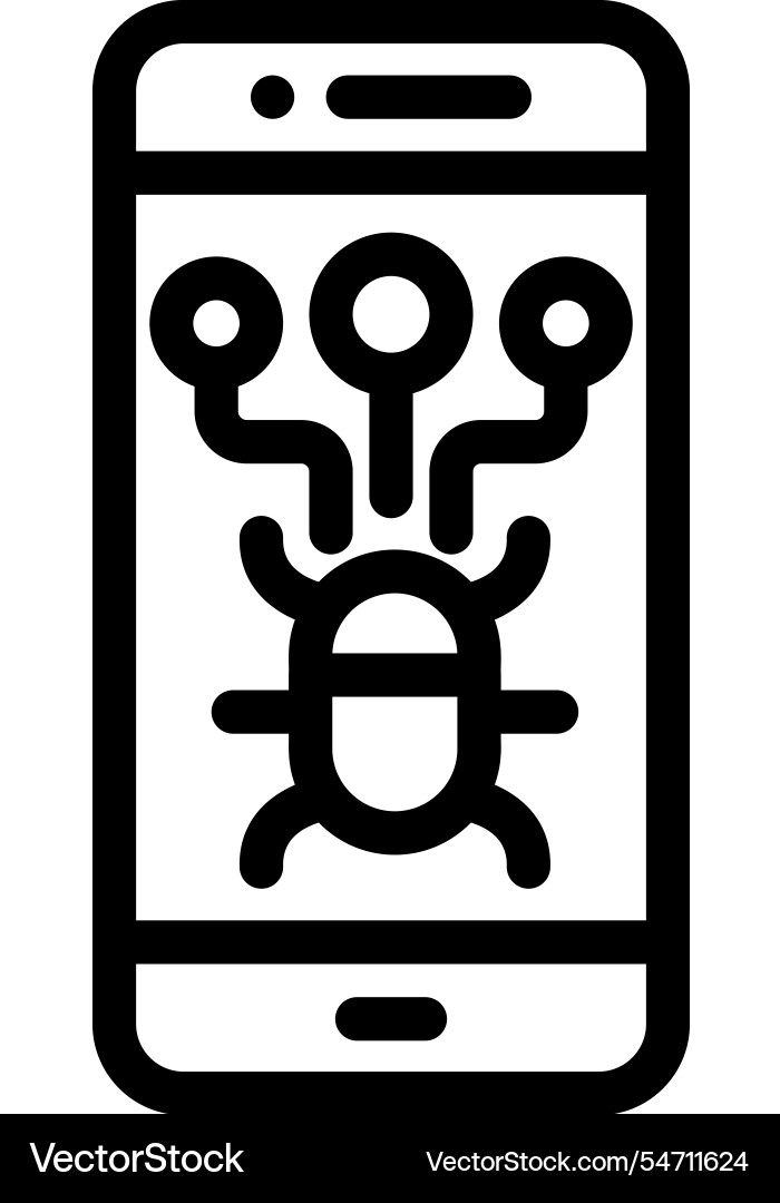 Malware icon thin linear style design isolated Malware icon thin linear style design isolated vector image