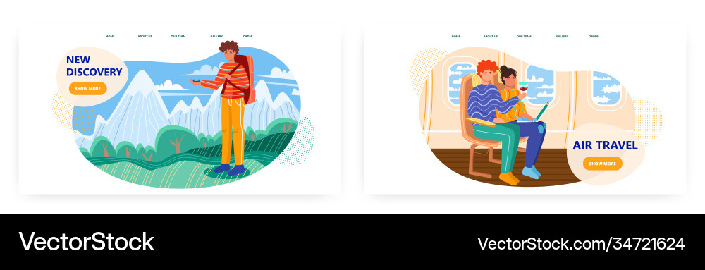 Man using compass while hiking in mountains Man using compass while hiking in mountains Vector Image