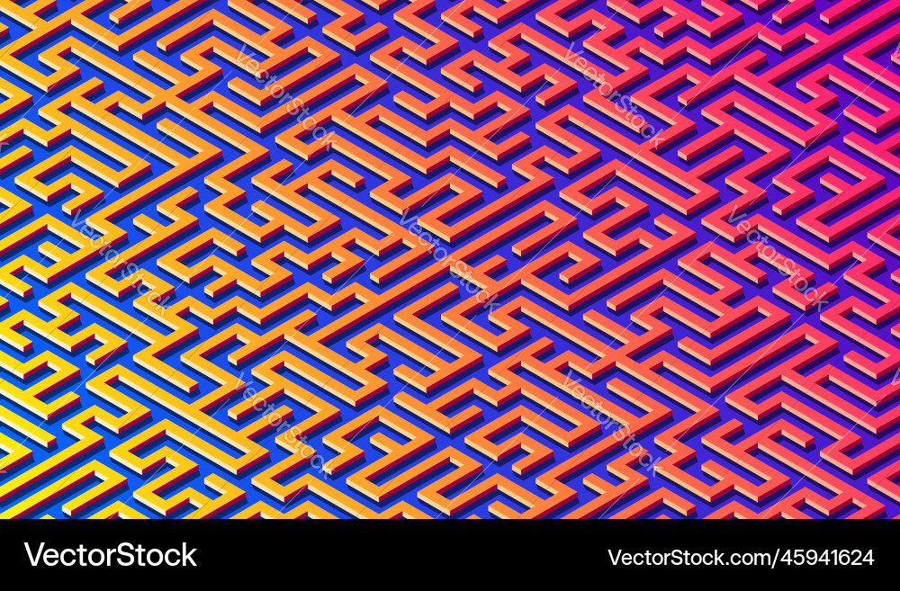 Maze Muster abstrakter Hintergrund mit lebendigem Vektorbild