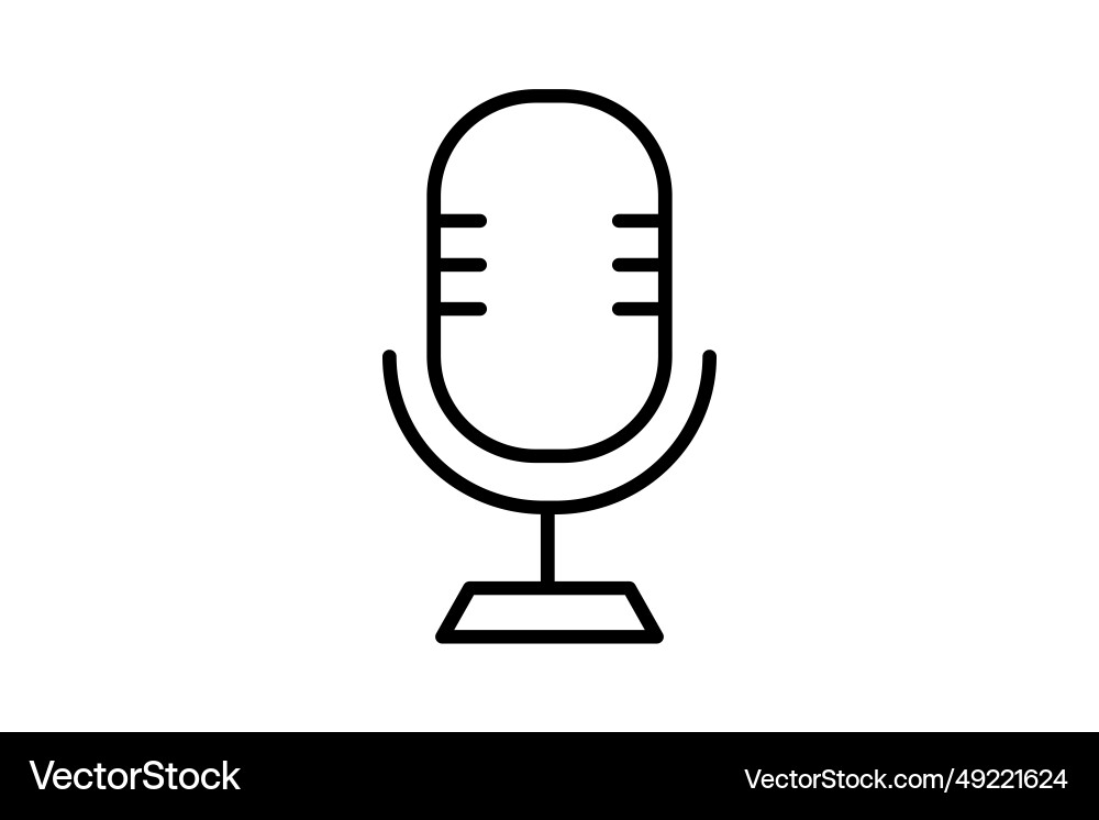 Microphone icon related to device computer Microphone icon related to device computer vector image