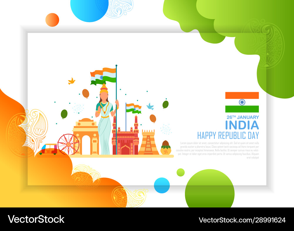 Minimal simplistic background for 26 january happy Minimal simplistic background for 26 january happy Vector Image