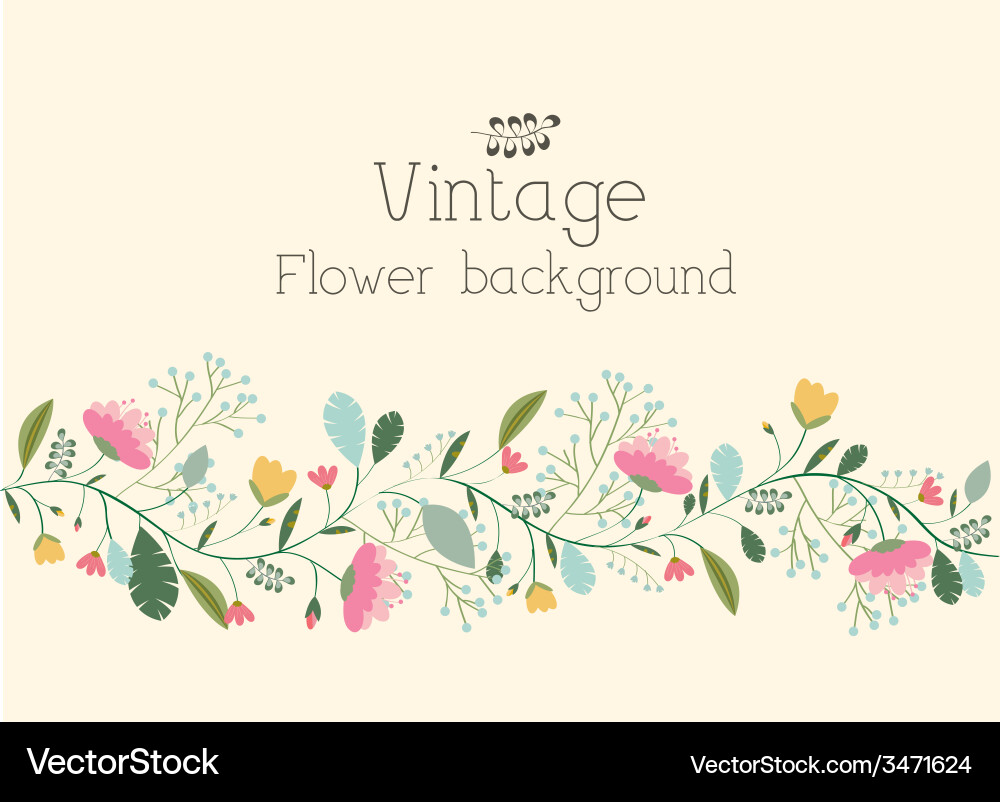 Retro flower background concept Royalty Free Vector Image