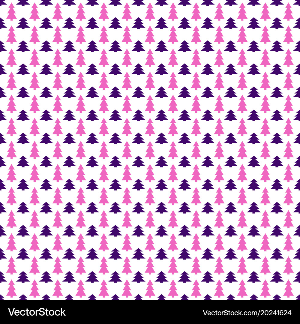 Retro simple stylized pine tree pattern vector image