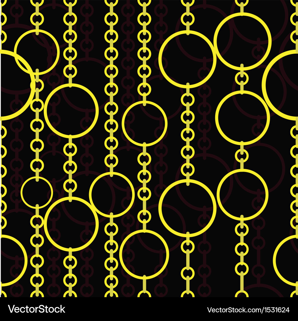 Seamless pattern with chain vector image