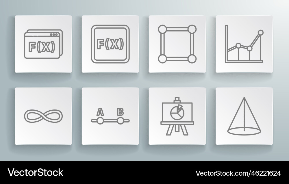 Set line function mathematical symbol test vector image