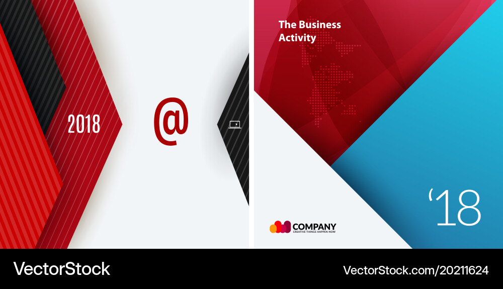 Set material design of abstract elements vector image