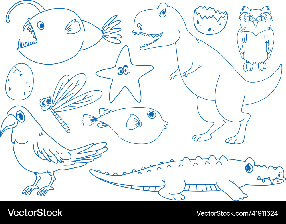 Set of simple children hand drawing objects Set of simple children hand drawing objects vector image