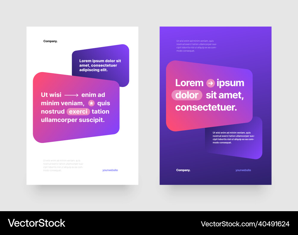 Simple layout template for events vector image