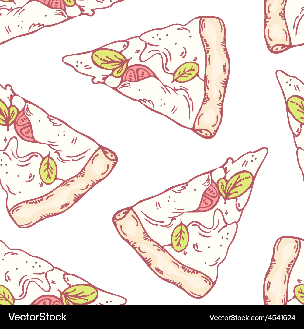 Slices of mozzarella seamless pattern Vector Image
