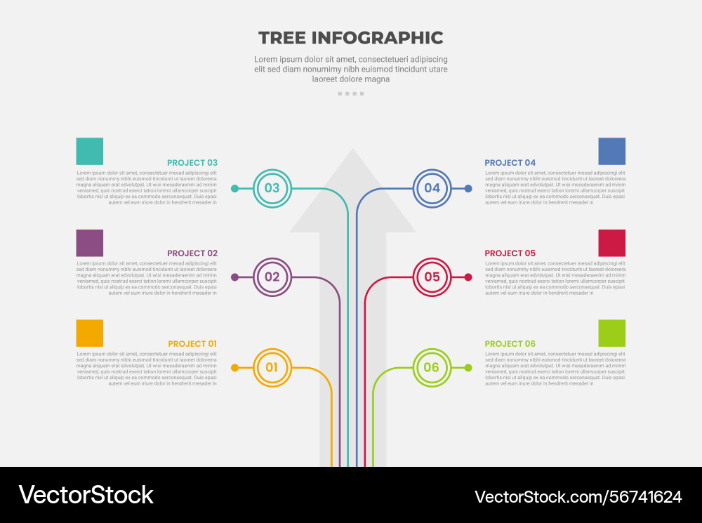 Tree shape visualization infographic outline Tree shape visualization infographic outline vector image