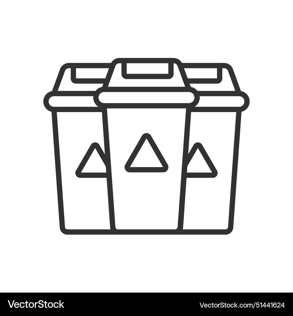 Waste sorting in line design Vector Image