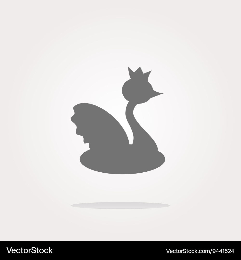 Web icon button swan art graphic Vector Image