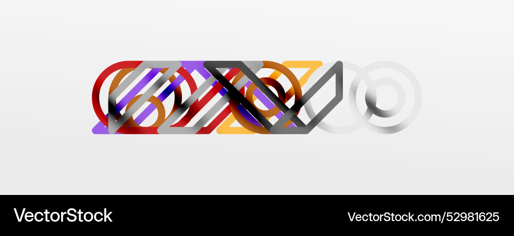 Abstract background - colorful circle lines Vector Image