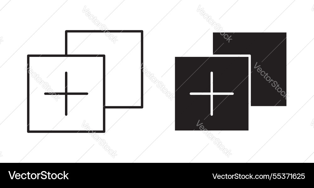 Add apps icon set in thin line for web vector image