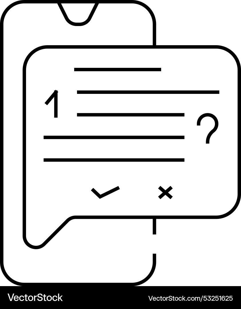 Answer on question call center line icon Answer on question call center line icon Vector Image