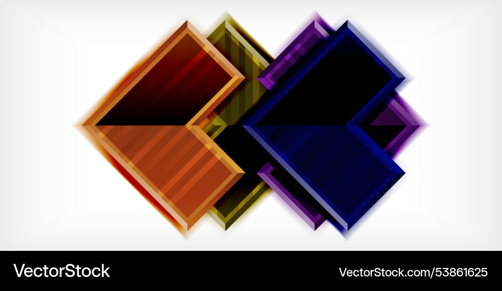 Arrow symbols created with 3d effects and line Vector Image