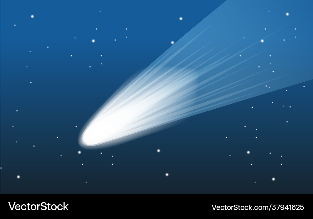 Asteroid falling in outer space Asteroid falling in outer space Vector Image
