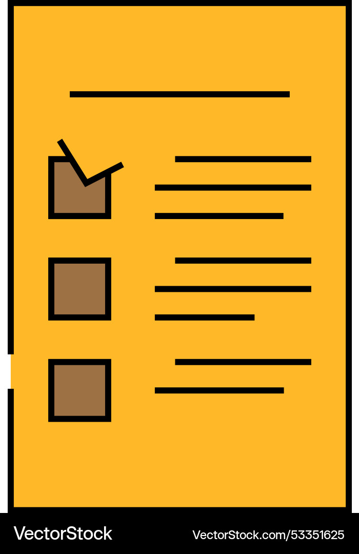 Checklist list icon color vector image