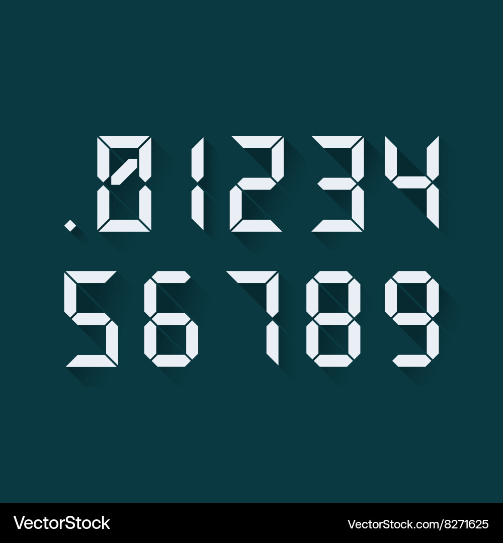 Digital numbers Vector Image