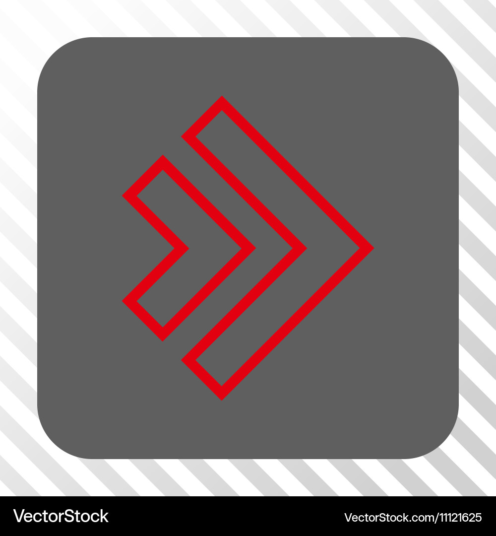 Direction right rounded square button vector image