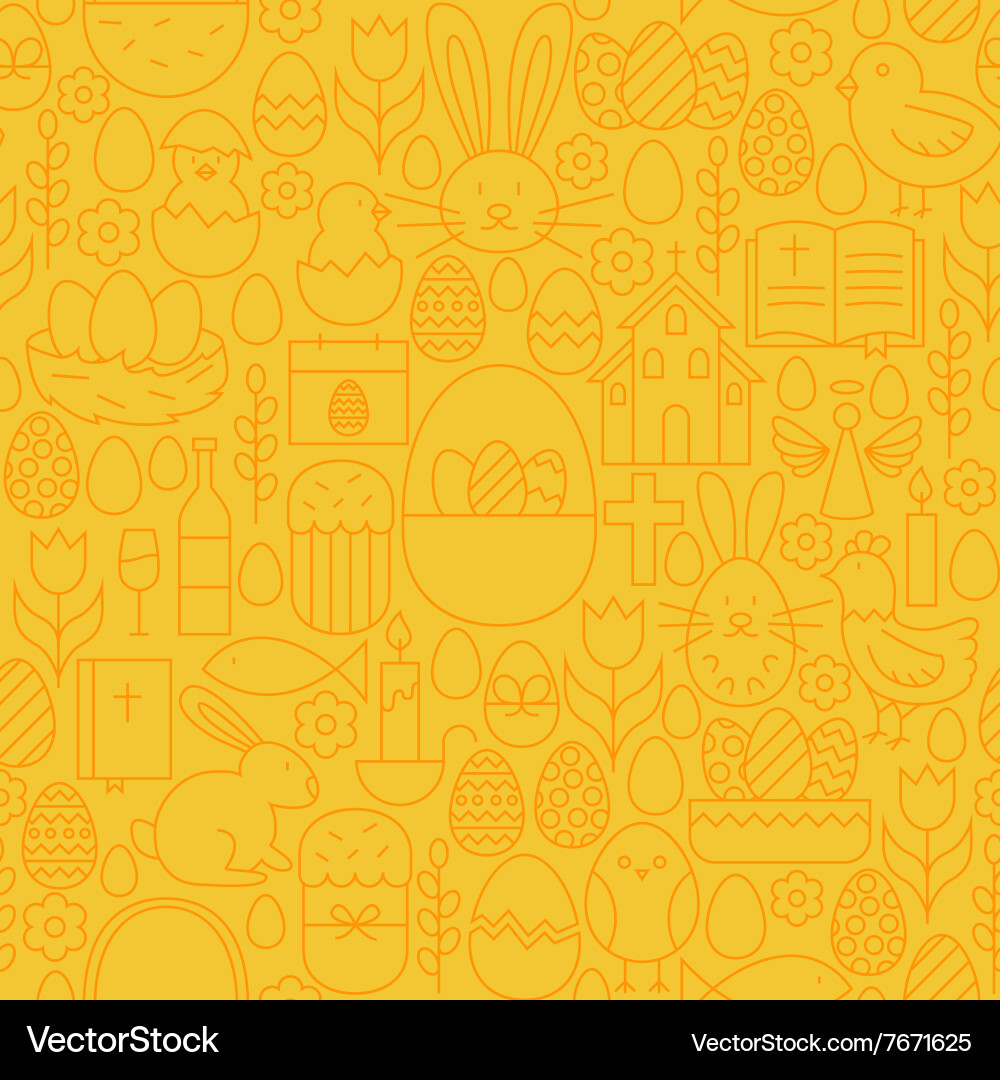 Easter Rabbit Seamless Pattern vector image