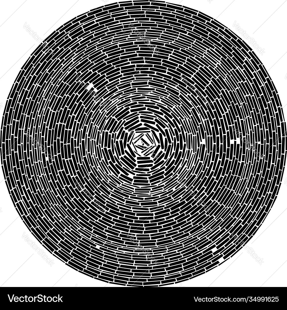 Geometric circle element circular stonework Geometric circle element circular stonework Vector Image