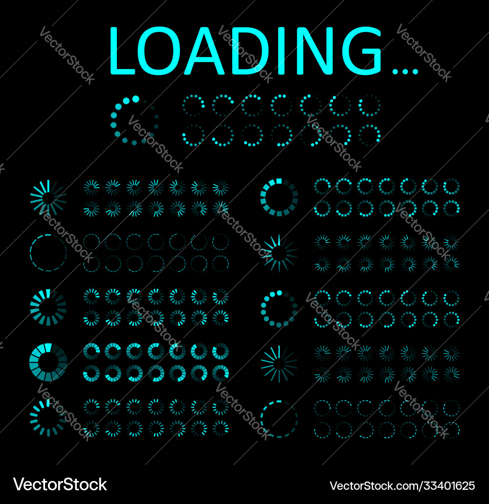 Icon Last Fortschrittskreis für ui Laden Icon Last Fortschrittskreis für ui Laden vektorbild