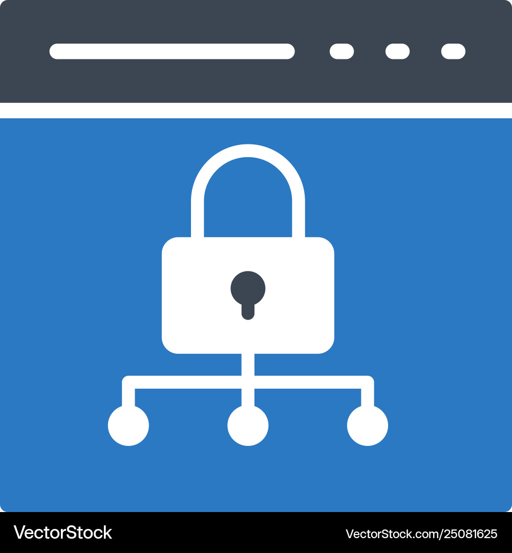 Lock network browser Lock network browser Vector Image