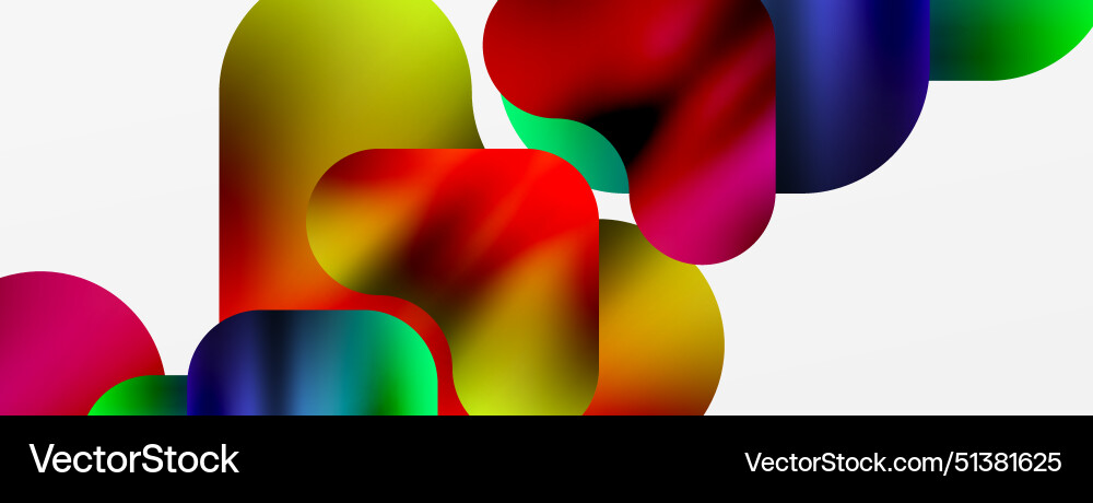 Metallic fluid color with geometric abstract Vector Image