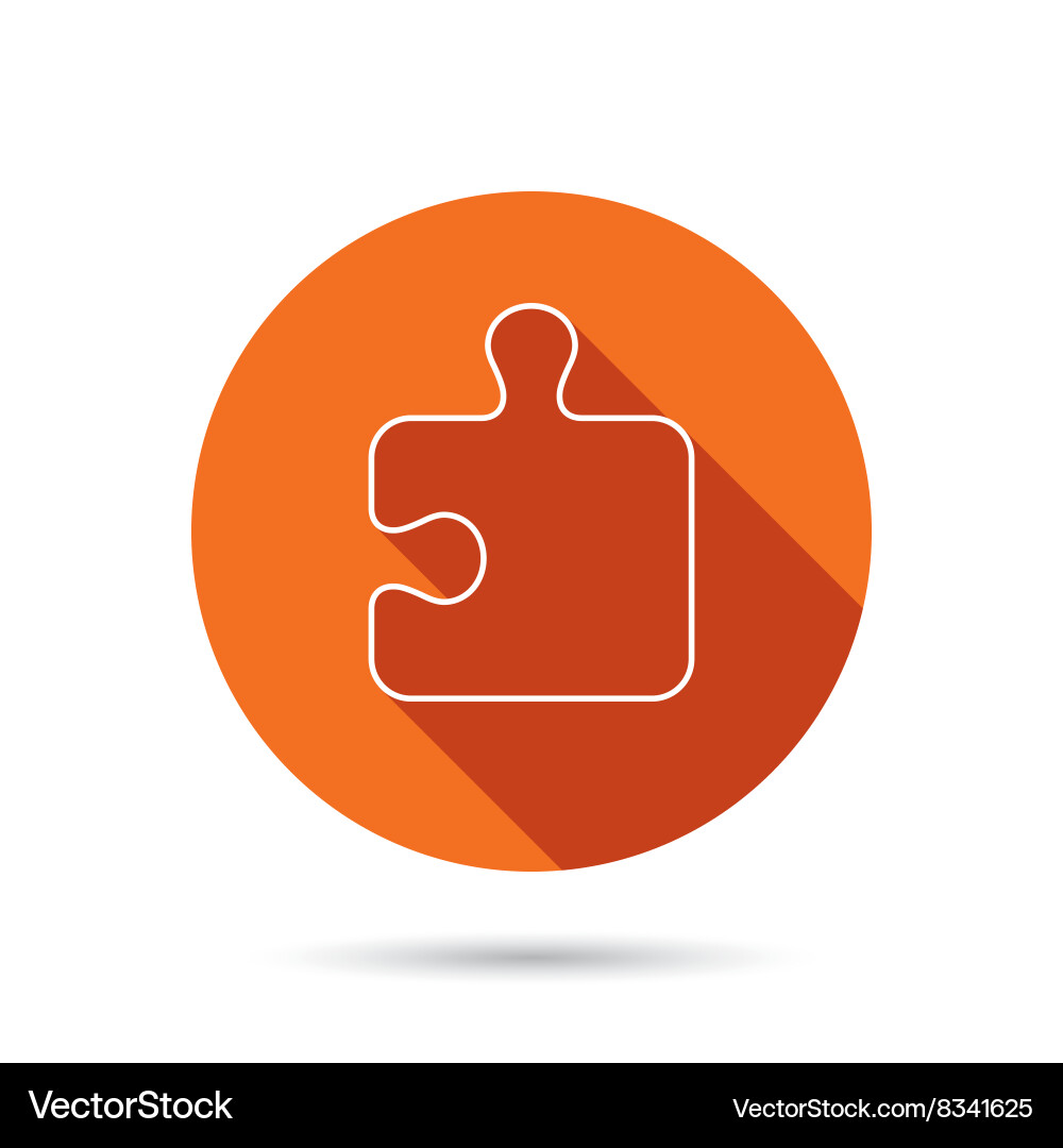 Puzzle icon jigsaw logical game sign Vector Image