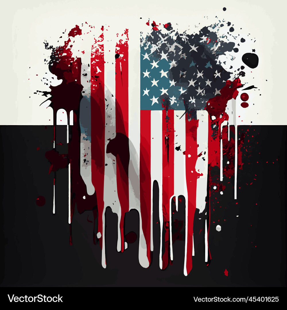 Realistic abstract flag of america country Realistic abstract flag of america country Vector Image