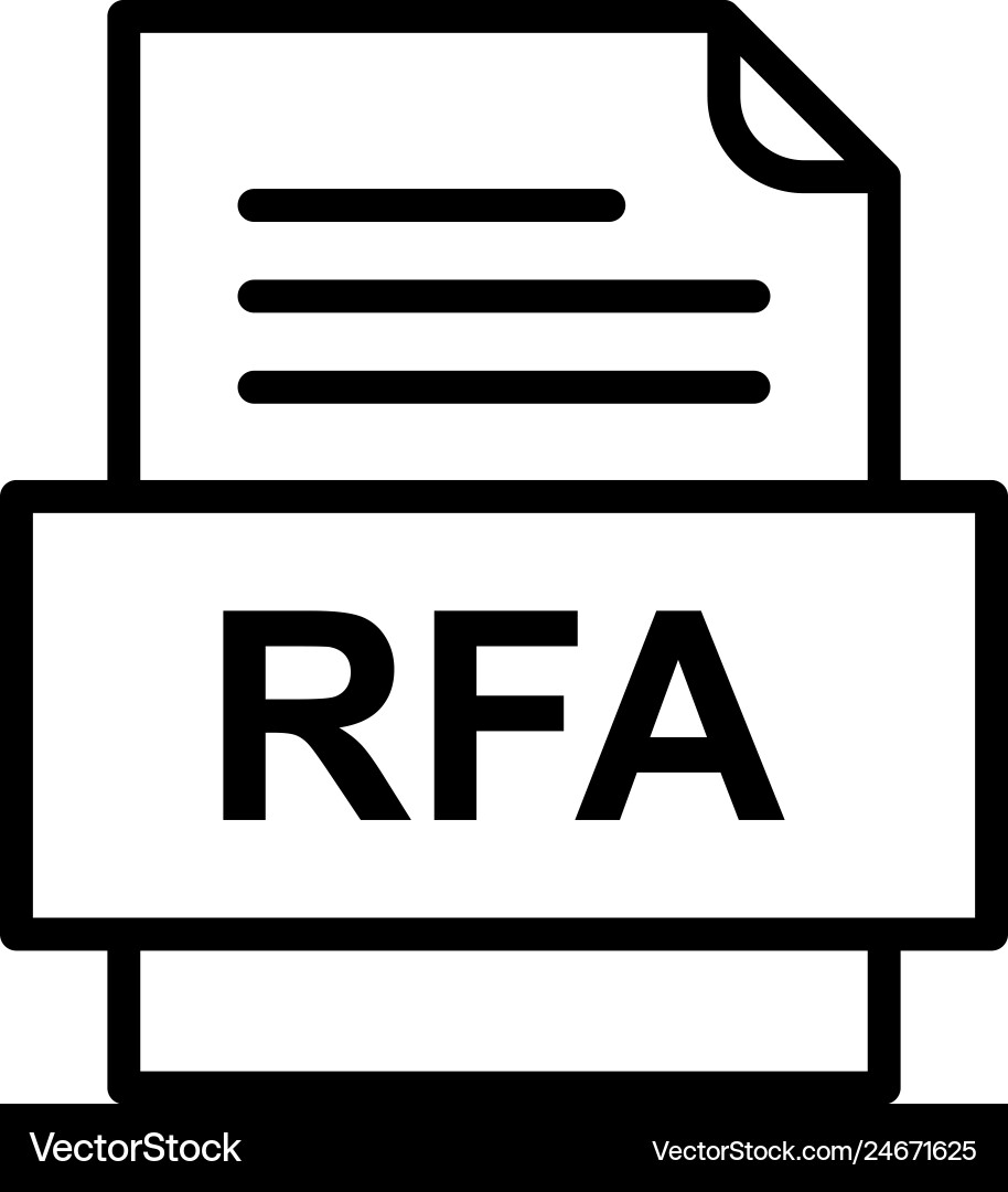 Rfa file document icon vector image