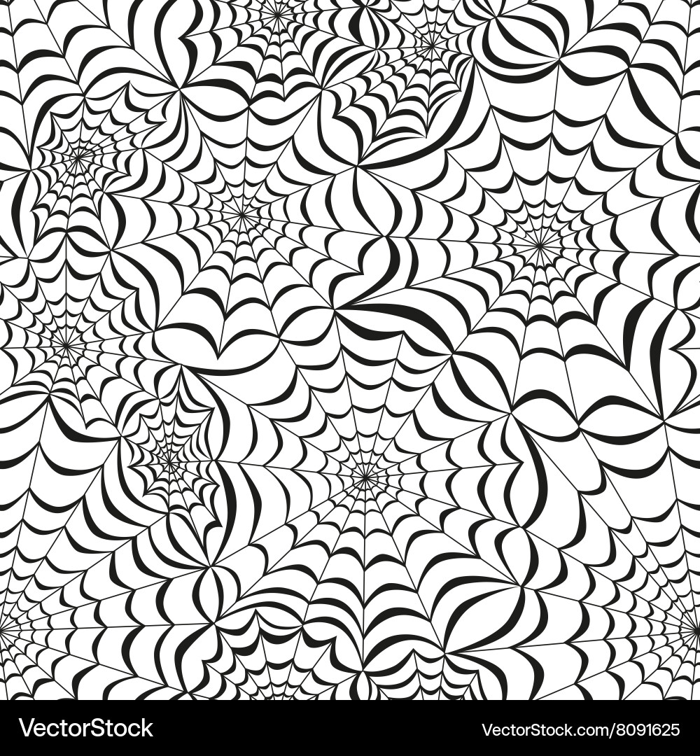 Spiders web seamless background pattern vector image