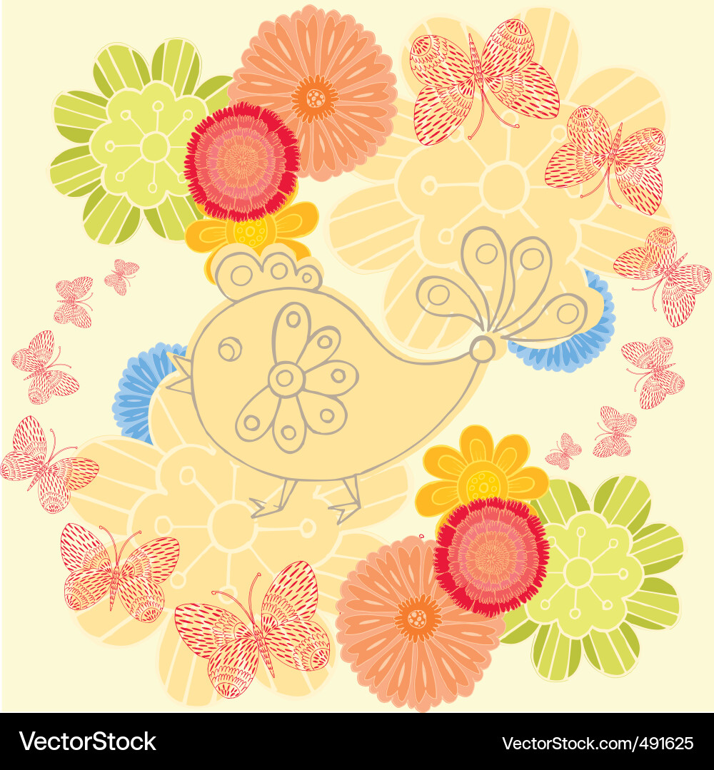 Spring background vector image