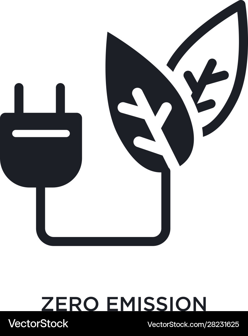 Zero emission isolated icon simple element from Zero emission isolated icon simple element from vector image