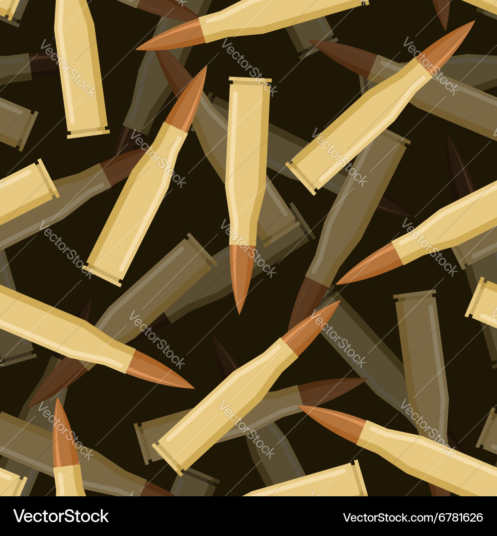 3D Bullet Seamless Pattern Vector Image